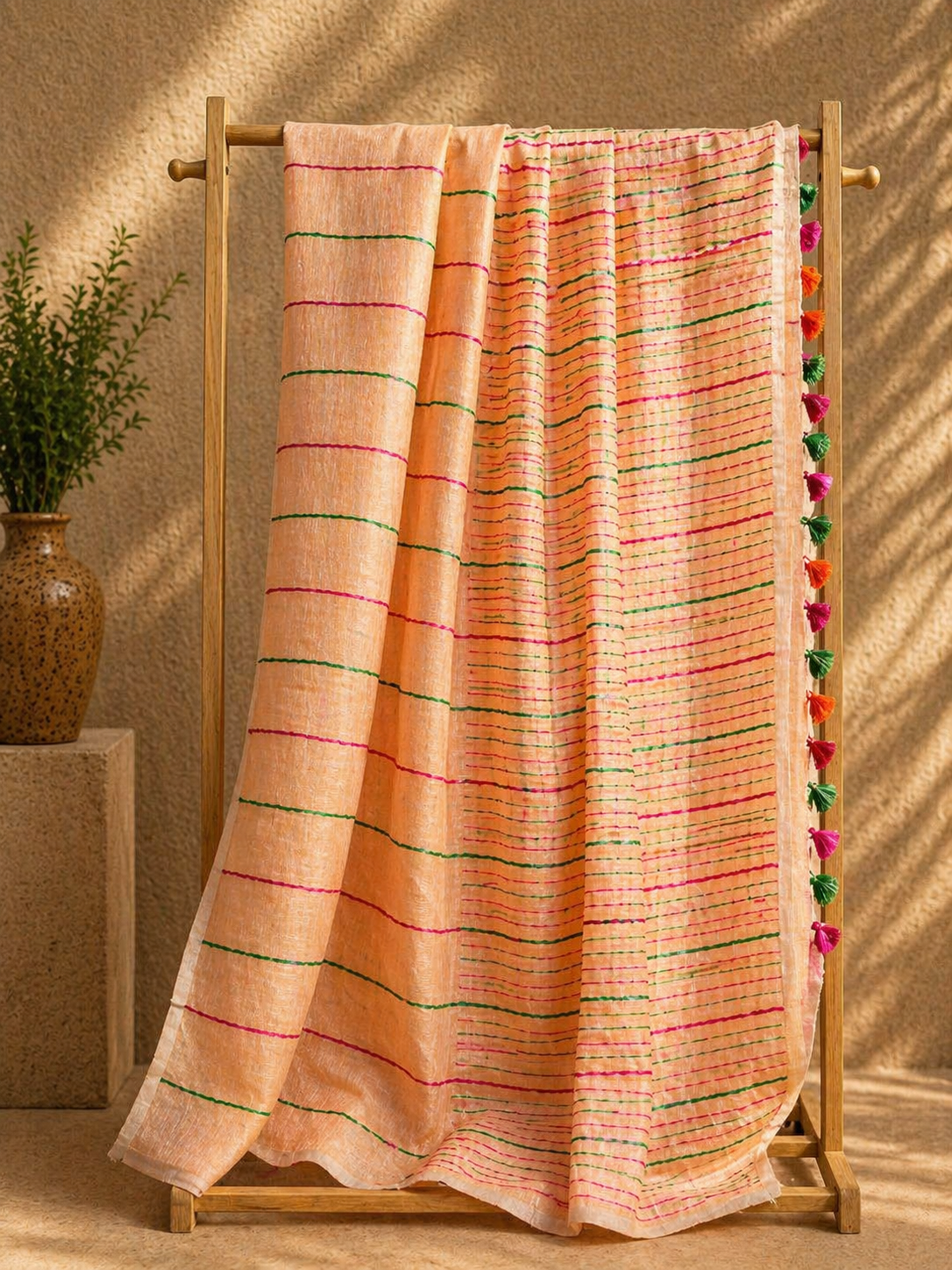 Mrinalika- Linen Cotton Saree