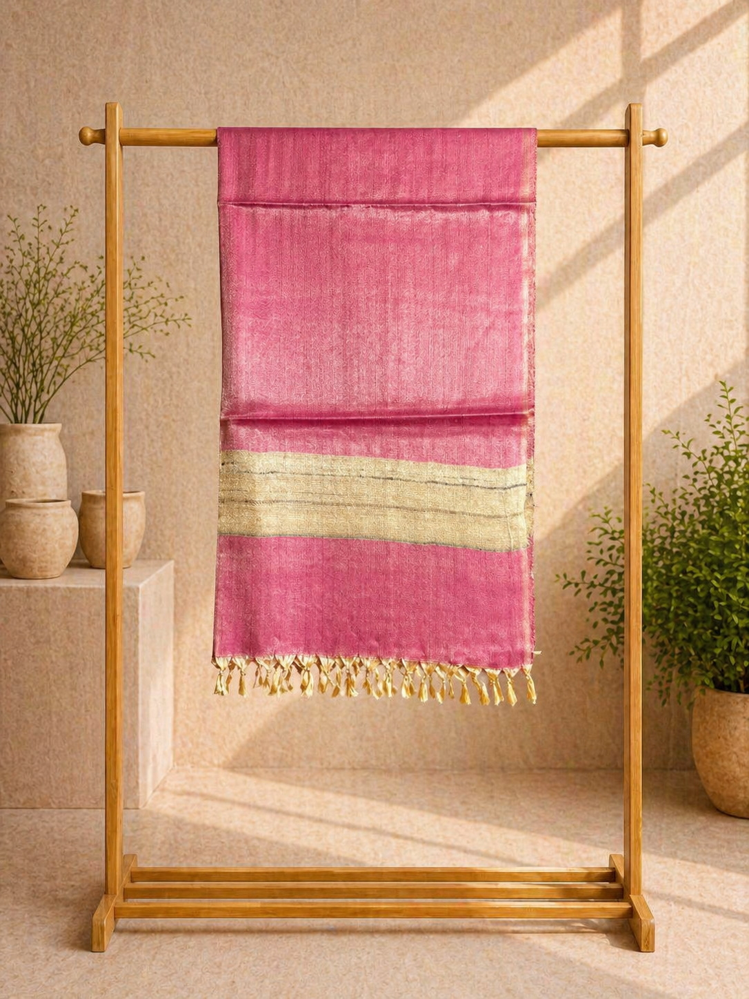 Gulaabri- Silk Stole