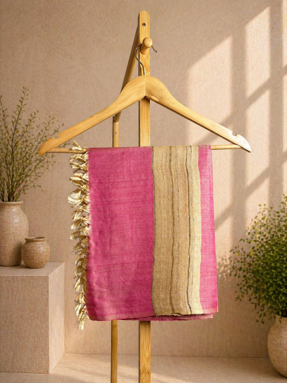 Gulaabri- Silk Stole