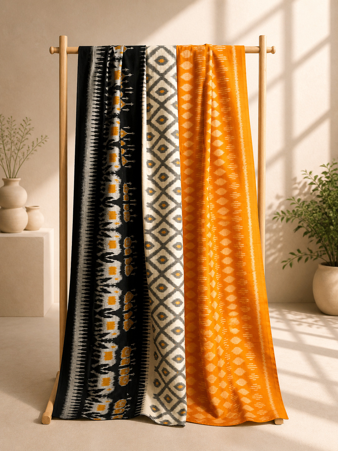 Iraja- Ikkat Cotton Saree