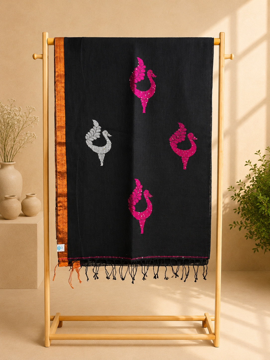 Chandni- Linen Jamdani Saree