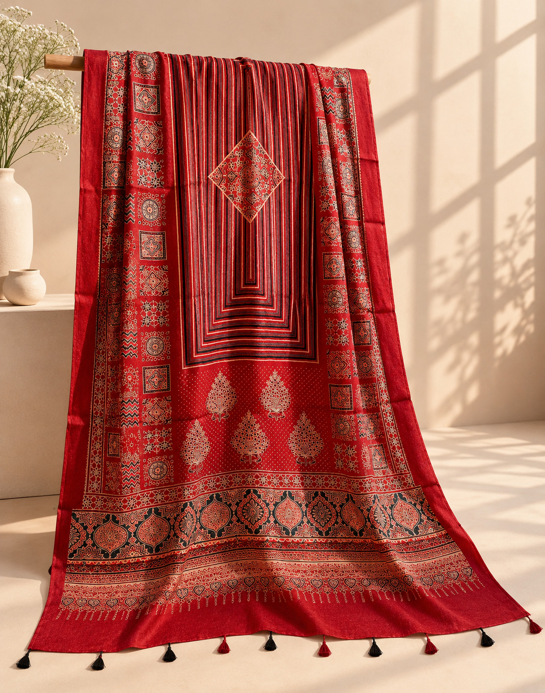 Kaushiki- Ajrakh Suit Material