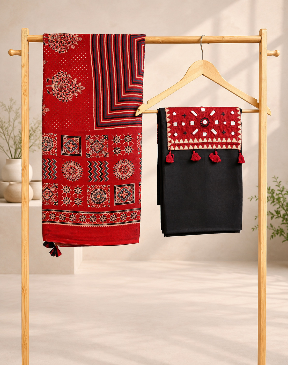 Kaushiki- Ajrakh Suit Material