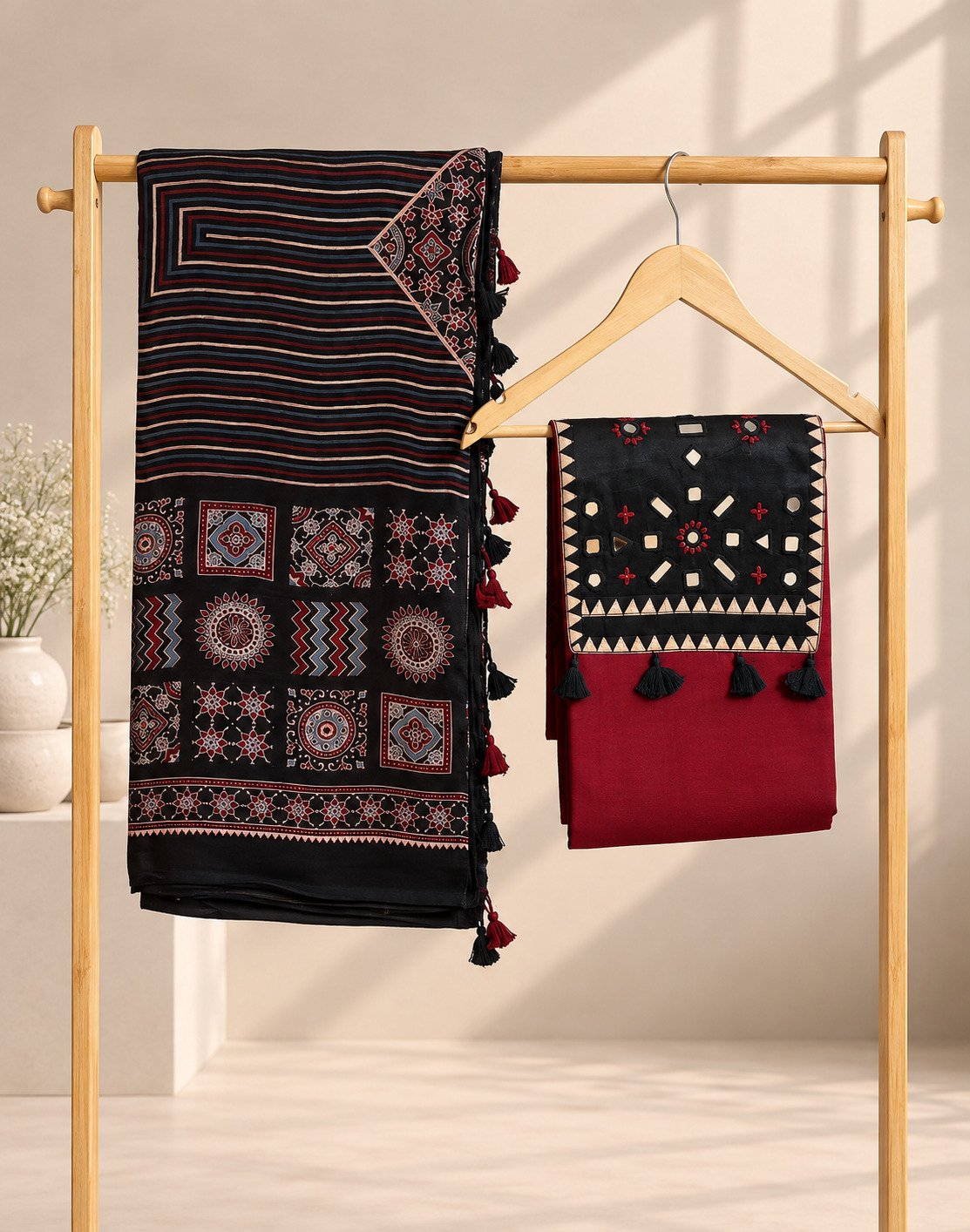 Rajasi- Ajrakh Suit Material