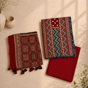 Alekhya- Ajrakh Suit Material