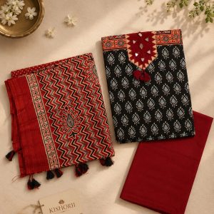 Arunrekha- Ajrakh Suit Material