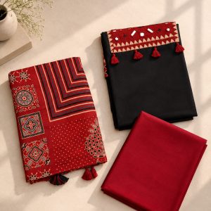 Kaushiki- Ajrakh Suit Material