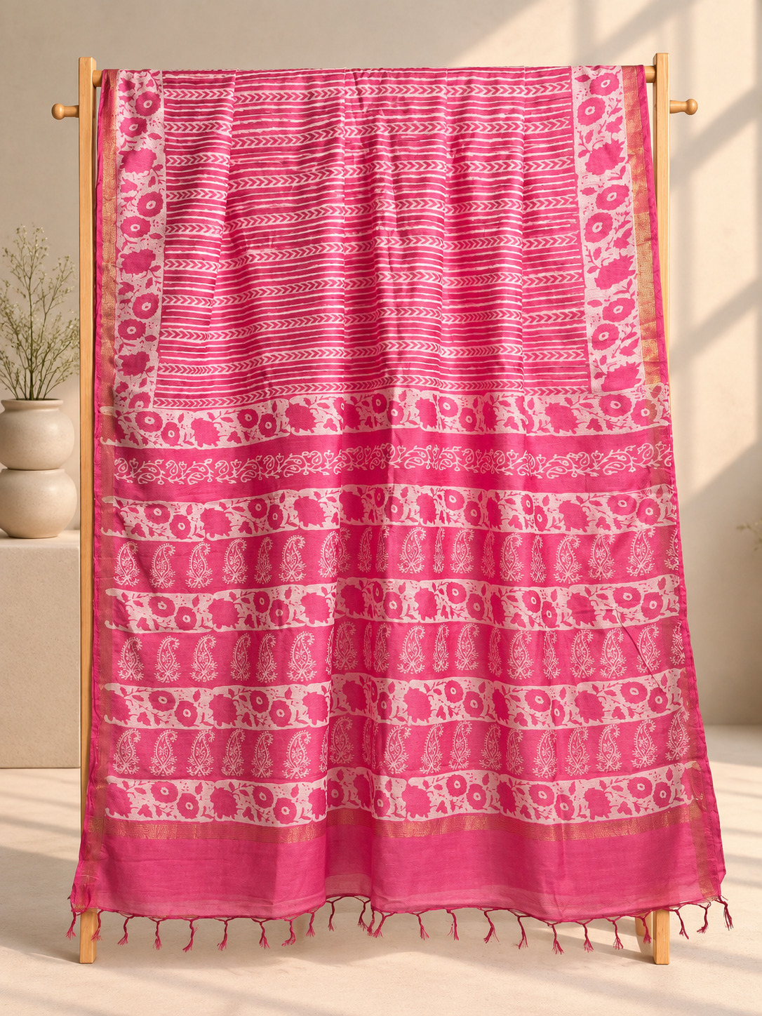 Kusumika- Chanderi Cotton Saree