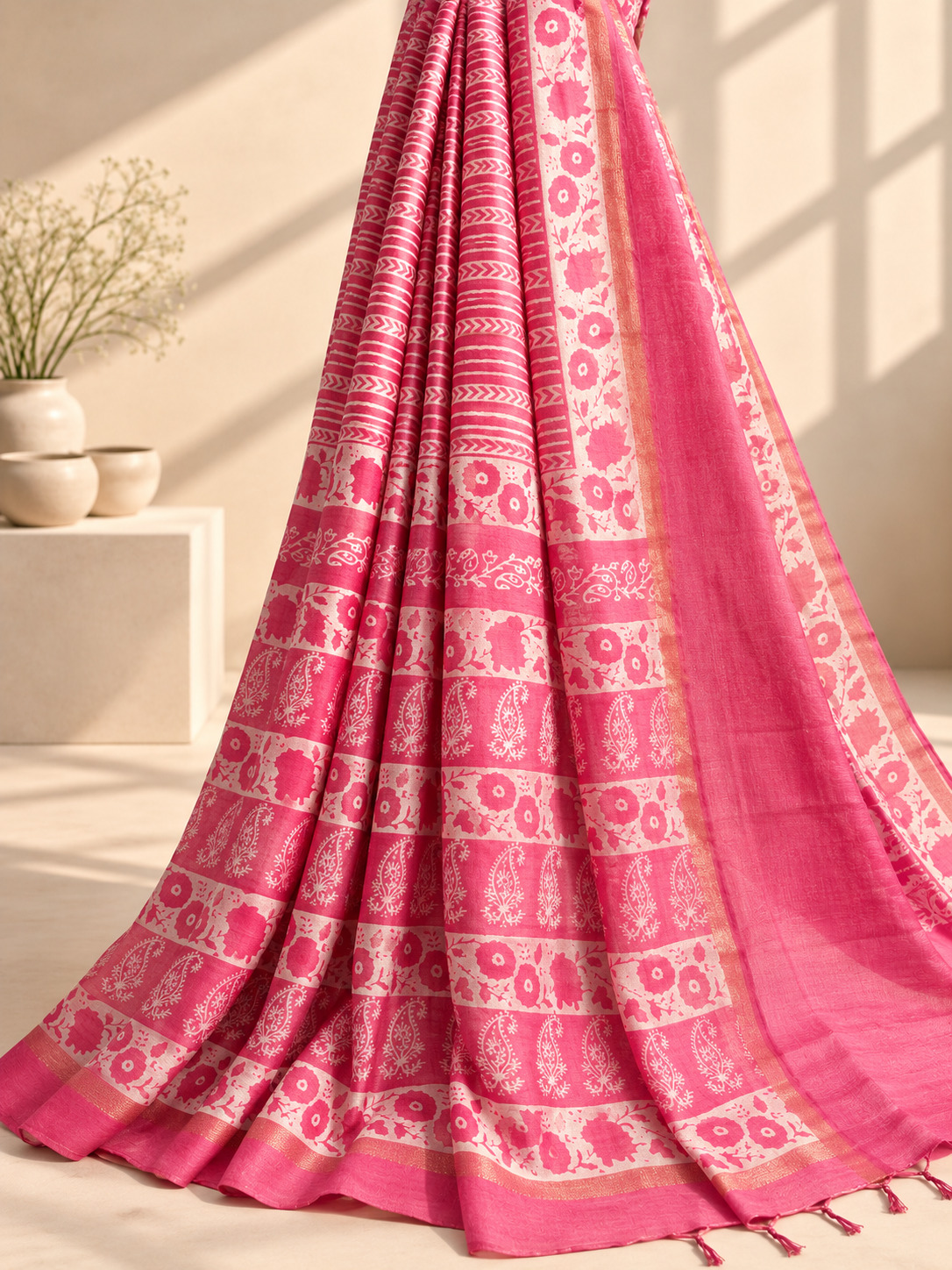 Kusumika- Chanderi Cotton Saree